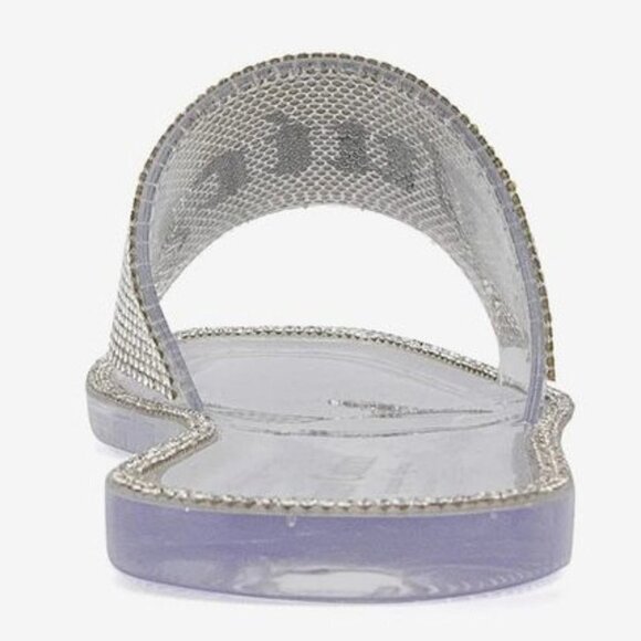 NWT Juicy Couture crystal rhinestone embellished logo flat sandal slides, 8 - Picture 8 of 16